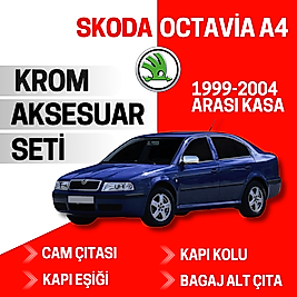Skoda Octavia A4 Avantajlı Krom Set 1999-2004 Arası -4Ürün- Paslanmaz Çelik