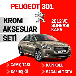 Peugeot 301 Avantajlı Krom Set 2012 Ve Sonrası -4Ürün- Paslanmaz Çelik