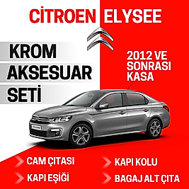 Citroen Elysee Avantajlı Krom Set 2012-2017 Arası 4 Ürün Paslanmaz Çelik