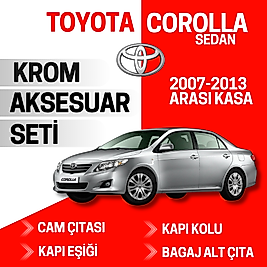 Toyota Corolla SD Avantajlı Krom Set 2007-2013 Arası 4-Ürün- Paslanmaz Çelik