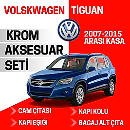 Volkswagen Tiguan Avantajlı Krom Set 2007-2015 Arası -4Ürün- Paslanmaz Çelik